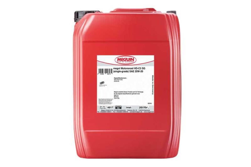 megol Motorenoel HDC3 SG (singlegrade) SAE 20W20 Meguin
